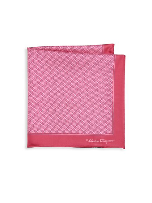 Salvatore Ferragamo - Interlocking Gancini Silk Pocket Square