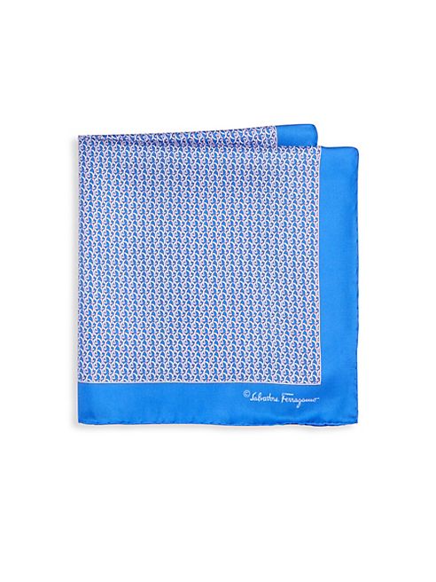 Salvatore Ferragamo - Oval Gancini Pocket Square