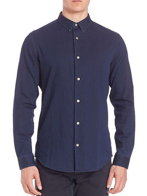 Vince - Denim Twill Woven Button-Down Shirt