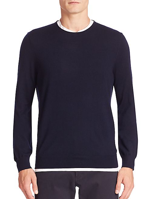 Vince - Heathered Wool & Cashmere Blend Sweater