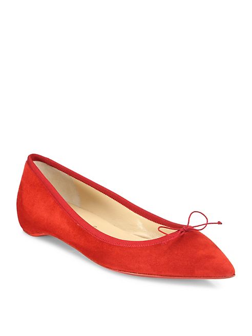 Christian Louboutin - Solasofia Suede Point Toe Flats