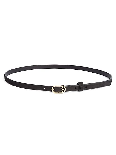 Tory Burch - Leather Logo-Buckle Belt