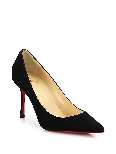 Christian Louboutin - Decoltish 85 Suede Point Toe Pumps