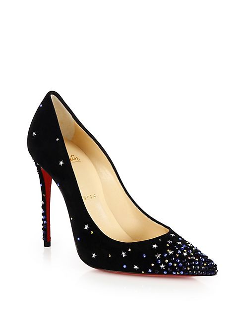 Christian Louboutin - Gravitanita 100 Suede Point Toe Pumps