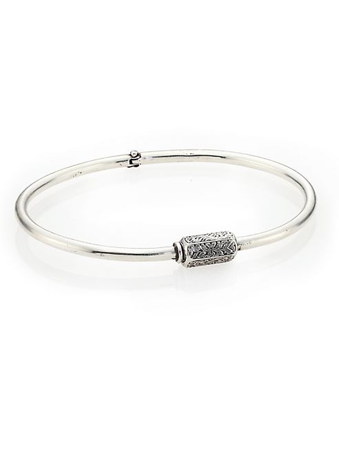 Cast of Vices - Herman Engraved Sterling Silver Barrel Bracelet