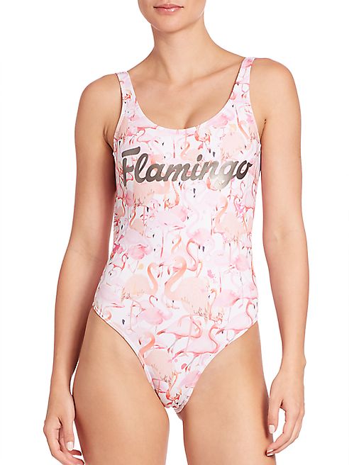 Bruna Malucelli - One-Piece Flamingo Swimsuit