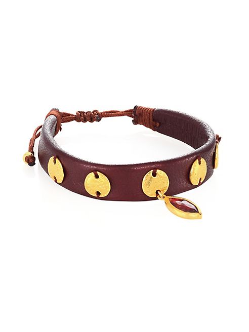 Chan Luu - Garnet & Leather Bracelet