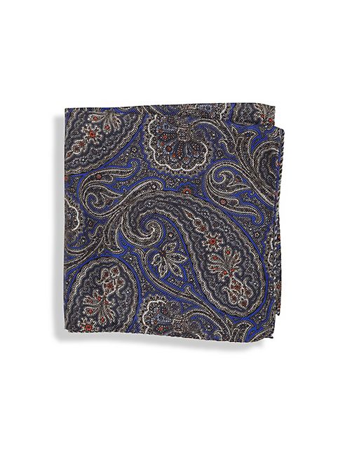 Saks Fifth Avenue Collection - Paisley Silk Pocket Square