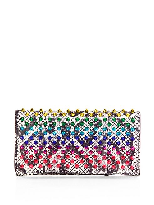 Christian Louboutin - Macaron Studded Snakeskin Wallet