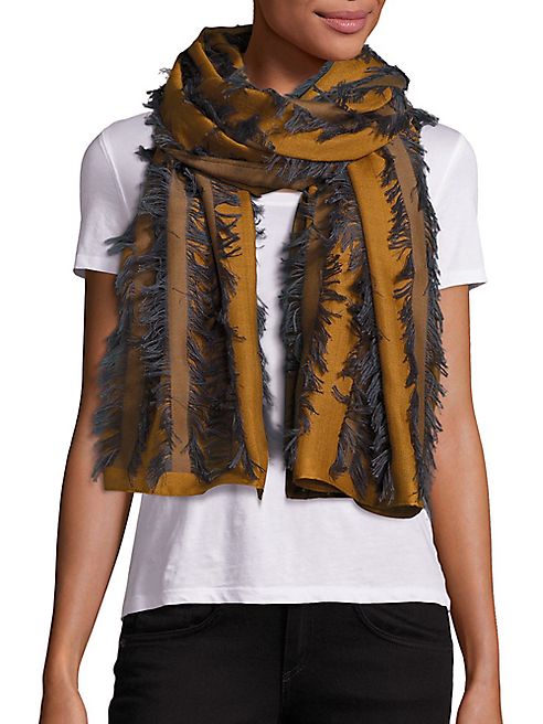 Chloé - Cotton, Wool & Silk Fil Coupe Striped Scarf