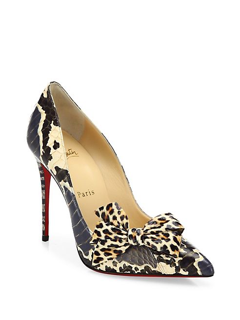 Christian Louboutin - Madame Menodo Snakeskin Pumps