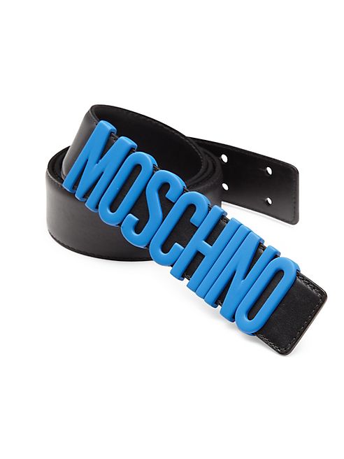 Moschino - Logo Buckle Leather Belt