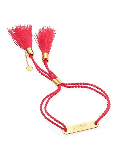 Chloé - Messages Happy-Engraved Cotton Bracelet