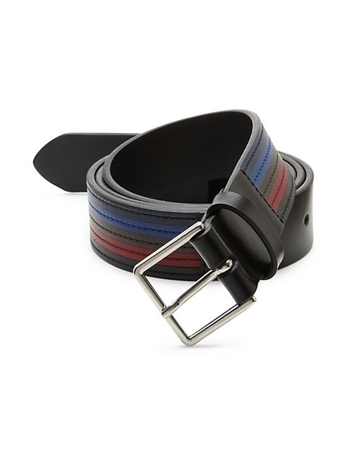 Paul Smith - Striped Leather Belt