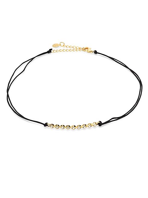 Jules Smith - Tulum Crystal & Braided Silk Choker