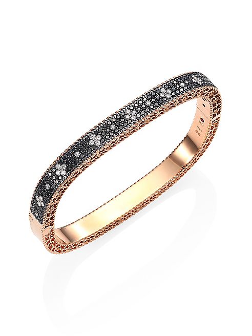 Roberto Coin - Princess Diamond & 18K Rose Gold Bangle Bracelet