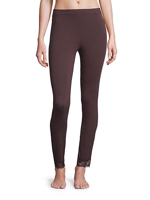 Josie Natori - Lace-Trim Leggings