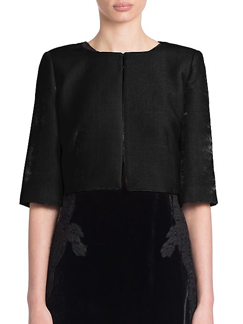 Alberta Ferretti - Cropped Velvet Jacket