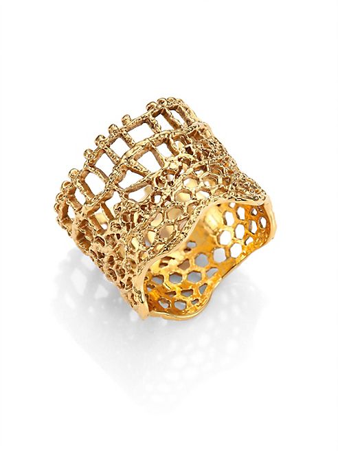 Aurélie Bidermann - Vintage Lace Ring/Goldtone