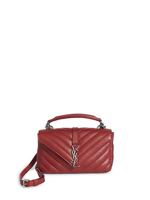 Saint Laurent - College Monogram Matelassé Leather Chain Shoulder Bag