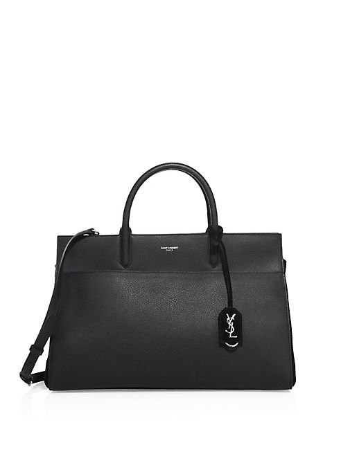 Saint Laurent - Medium Rive Gauche Leather & Suede Tote