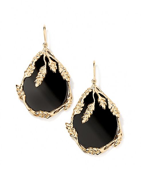 Aurélie Bidermann - Françoise Onyx Drop Earrings