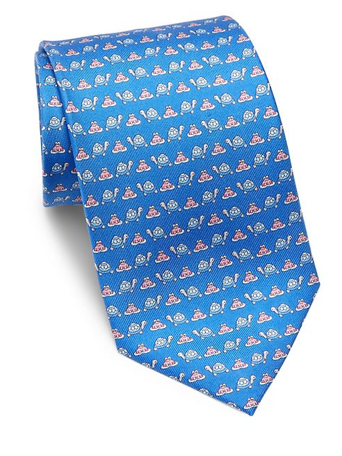 Salvatore Ferragamo - Turtle & Frog Silk Tie