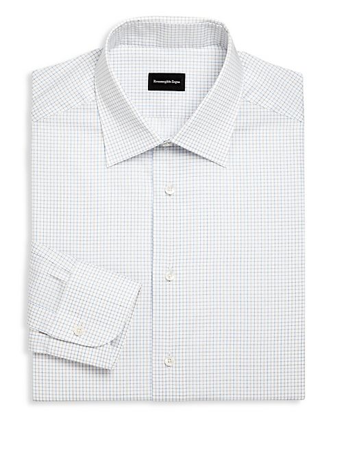 Ermenegildo Zegna - Checked Regular Fit Dress Shirt