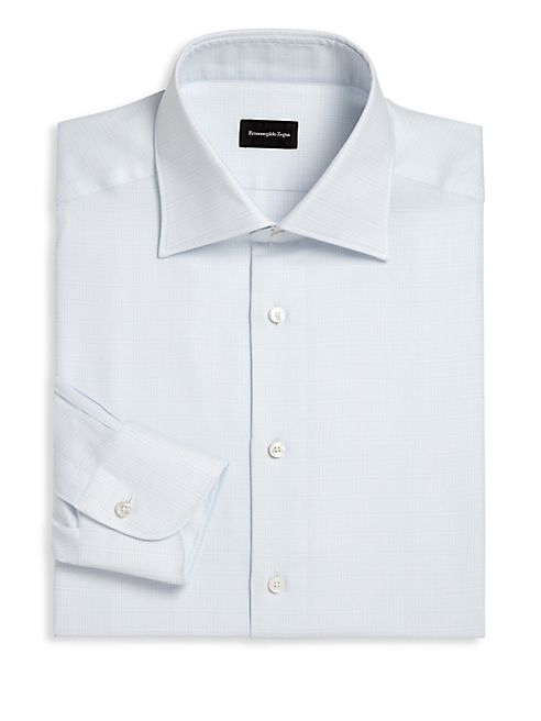 Ermenegildo Zegna - Checkered Regular Fit Dress Shirt