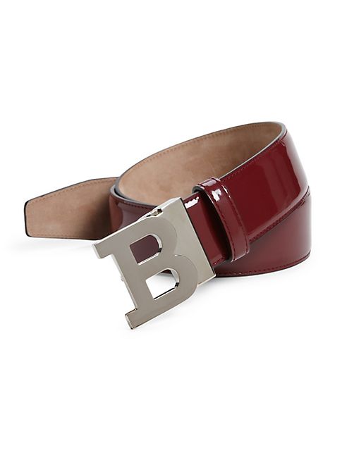 Bally - Logo Buckle   Leather Belt