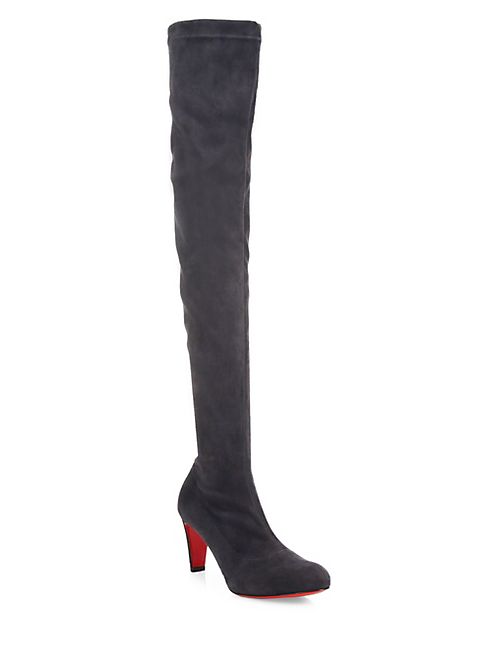 Christian Louboutin - Alta Top 70 Suede Over-The-Knee Boots