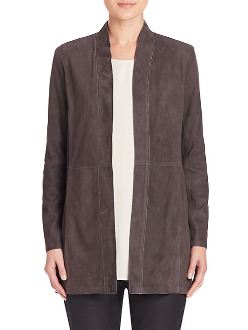 Eileen Fisher - Suede Open-Front Jacket