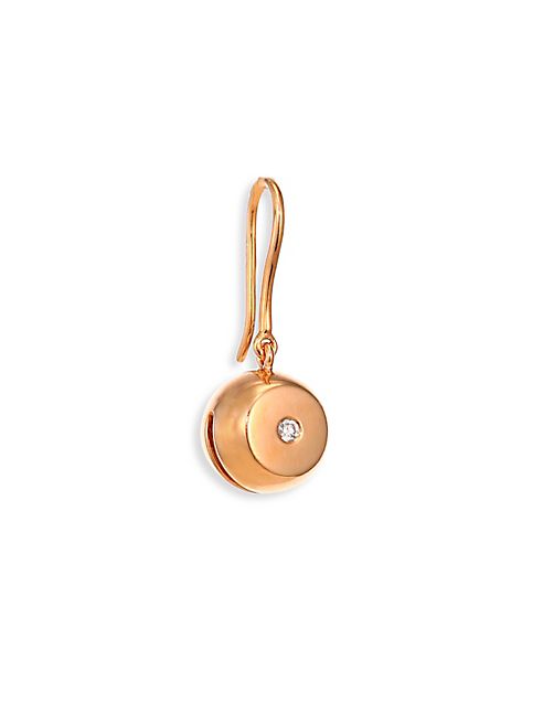 Aurélie Bidermann - Telemaque Diamond & 18K Rose Gold Single Bell Earring