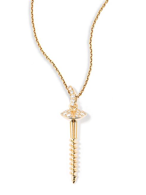 Aurélie Bidermann - Screw Diamond & 18K Yellow Gold Pendant