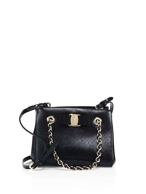 Salvatore Ferragamo - Mini Melike Saffiano Leather Chain Tote