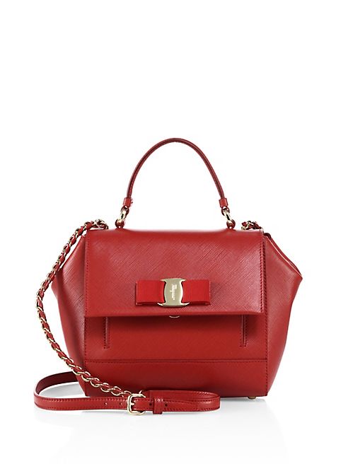 Salvatore Ferragamo - Small Carrie Saffiano Leather Top-Handle Satchel