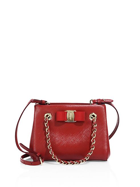 Salvatore Ferragamo - Mini Melike Saffiano Leather Chain Tote