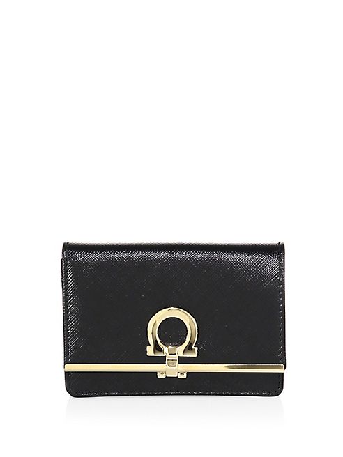 Salvatore Ferragamo - Gancini Leather Card Case Keychain