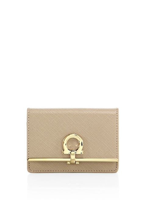 Salvatore Ferragamo - Gancini Leather Card Case Keychain