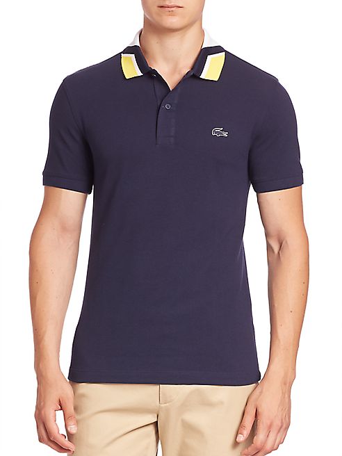 Lacoste - Jacquard Colorblocked Polo