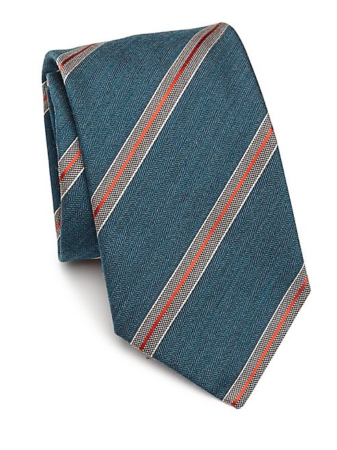 Eton - Striped Wool & Silk Tie