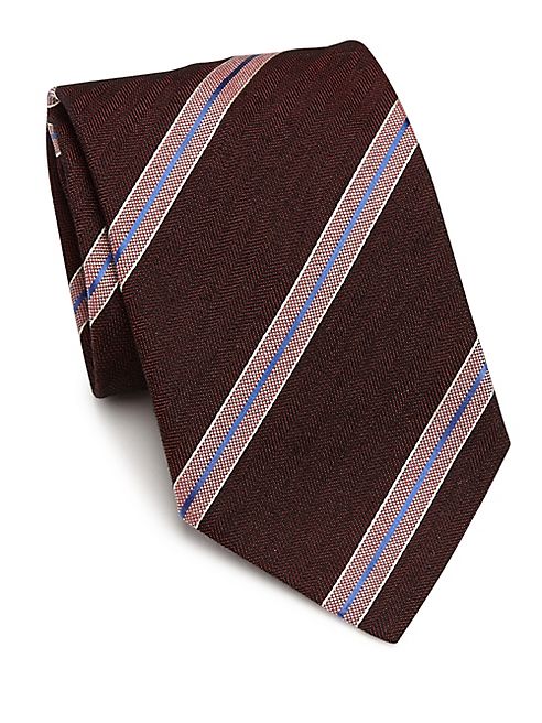 Eton - Striped Wool & Silk Tie