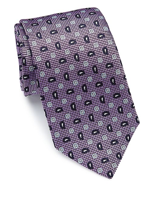 Eton - Floral Embroidered Silk Tie