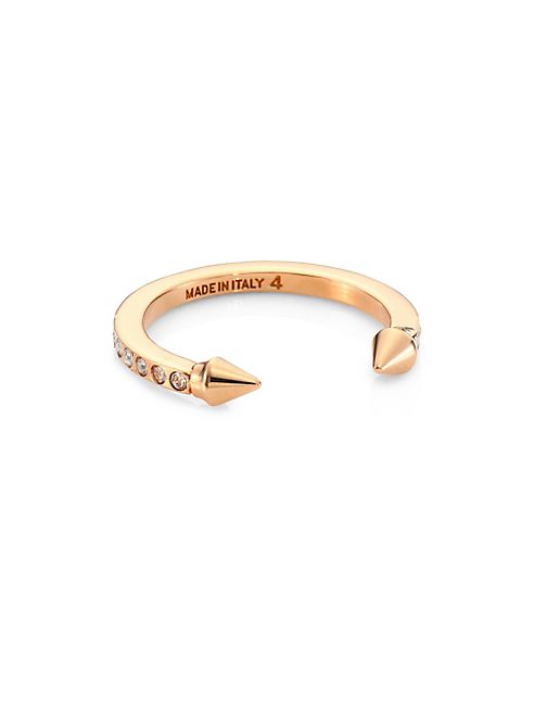 Vita Fede - Super Ultra Mini Titan Crystal Ring/Rose Goldtone