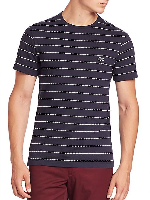 Lacoste - Jacquard Striped Tee