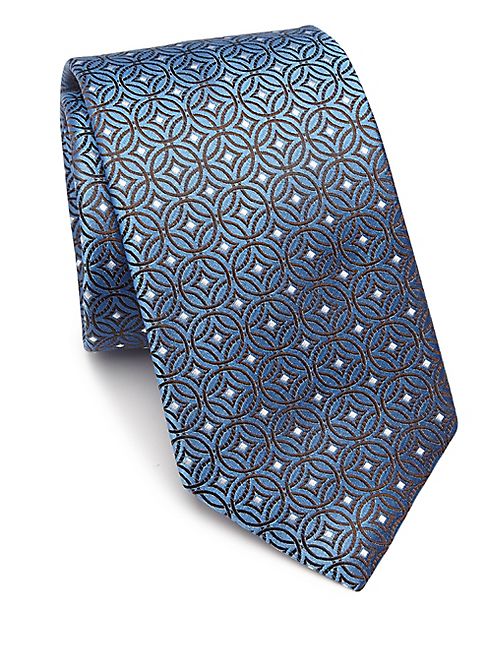 Eton - Medallion Patterned Silk Tie