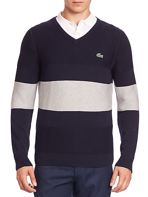 Lacoste - Striped Colorblock Sweater