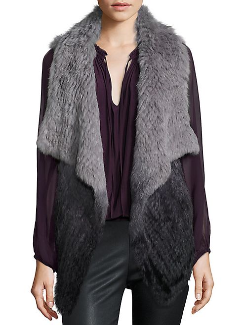 Parker - Cassandra Ombre Rabbit Fur Vest