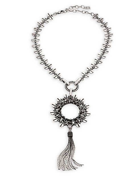 DANNIJO - NYX Crystal Tassel Necklace