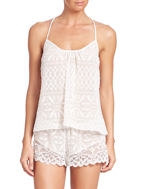 In Bloom - Fatima Clipped Chiffon Camisole & Shorts